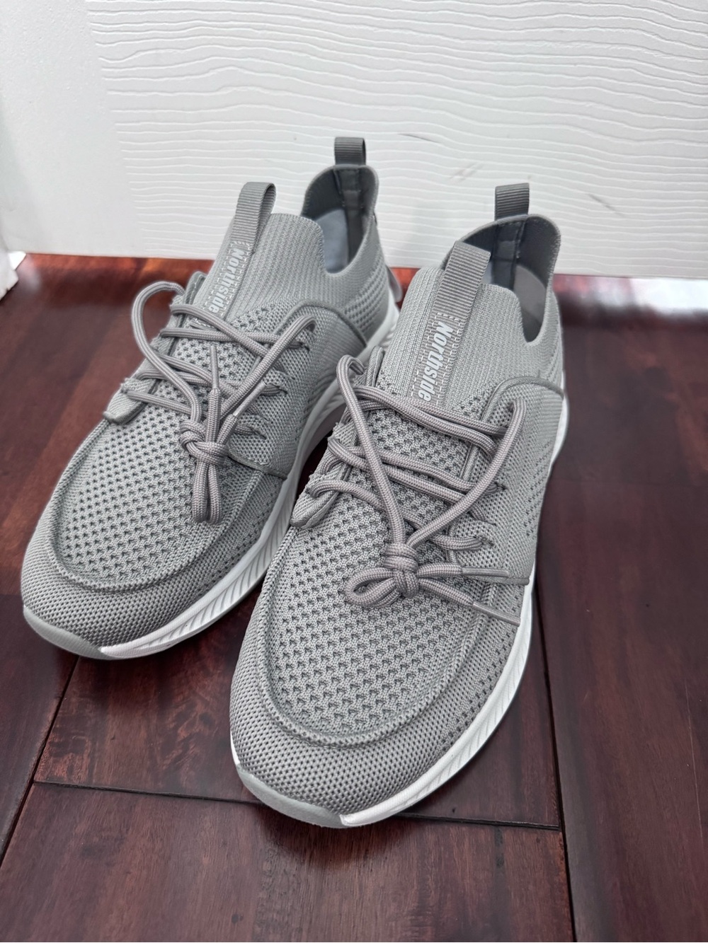 Northside Grey Knit Slip-On Athletic Sneakers